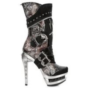  M.ROCK208-C1 VELOUR NEGRO VINTAGE FLOWER ROJO ROCK ACERO New Rock M.ROCK208-C1 -  