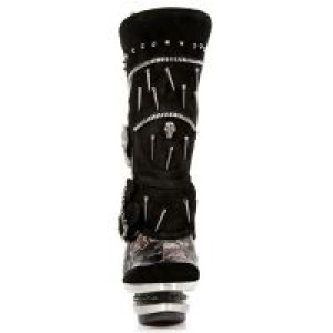  M.ROCK208-C1 VELOUR NEGRO VINTAGE FLOWER ROJO ROCK ACERO -  2