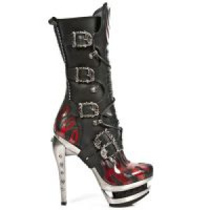  M.ROCK222-C2 ITALI NEGRO PULIK ROJO ROCK ACERO -  1