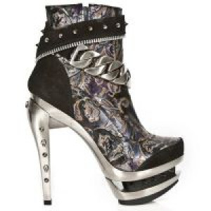  M.ROCK224-C1 VELOUR NEGRO VINTAGE FLOWER LILA ROCK ACERO -  1