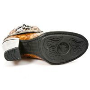  M.TX002-C9 VINTAGE FLOWER CUERO SNAKE CUERO TEXAS NEGRO TACO -  6