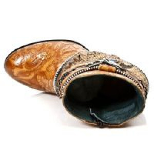 M.TX002-C9 VINTAGE FLOWER CUERO SNAKE CUERO TEXAS NEGRO TACO -  7