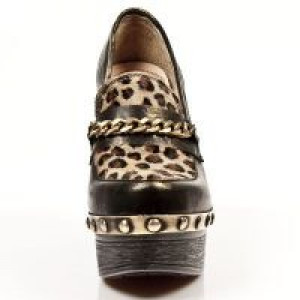  M.Z001-R2 BOX OROMANE, LEOPARDO PELO MARRON, P.ZUECO NEG-ORO -  3