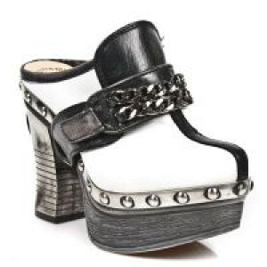  M.Z002-C11 NOMADA NEGRO NAPA BLANCA BOX PLANE PL ZUECO NEGRO -  2