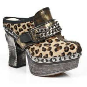  M.Z002-C9 BOX OROMANE PELO LEOPARDO ITALI NEG PL ZUECO NEG P -  1