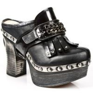  M.Z003-C5 CHAROL STUCO ACERO ITALI NEGRO PL ZUECO NEG PIEDRA -  2