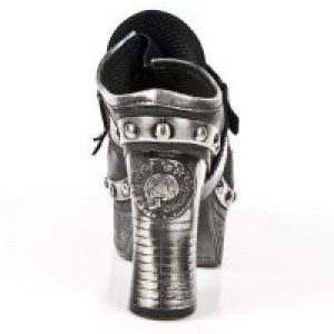  M.Z003-C5 CHAROL STUCO ACERO ITALI NEGRO PL ZUECO NEG PIEDRA -  5