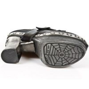  M.Z003-C5 CHAROL STUCO ACERO ITALI NEGRO PL ZUECO NEG PIEDRA -  6