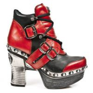  M.Z010-C4 NOMADA ROJO ITALI NEGRO PL ZUECO NEGRO PIEDRA ENT -  1