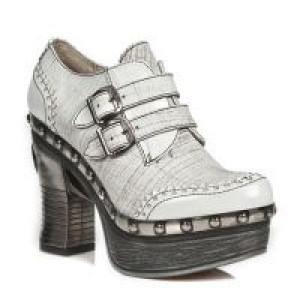  M.Z016-L1 CHAROL BLANCO RASPADO BLANCO PL ZUECO NEGRO PIEDRA -  2