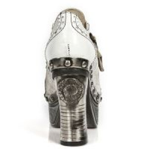  M.Z016-L1 CHAROL BLANCO RASPADO BLANCO PL ZUECO NEGRO PIEDRA -  5