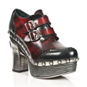   M.Z016-L3 CHAROL NEGRO PULIK ROJO PL ZUECO NEGRO PIEDRA T AC New Rock M.Z016-L3 -  