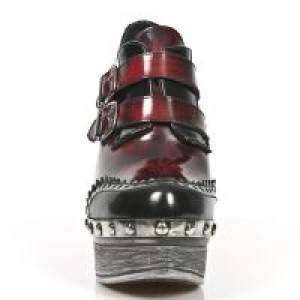    M.Z016-L3 CHAROL NEGRO PULIK ROJO PL ZUECO NEGRO PIEDRA T AC New Rock M.Z016-L3 -  