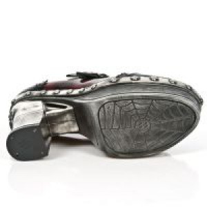    M.Z016-L3 CHAROL NEGRO PULIK ROJO PL ZUECO NEGRO PIEDRA T AC New Rock M.Z016-L3 -  
