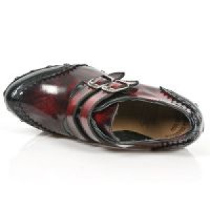    M.Z016-L3 CHAROL NEGRO PULIK ROJO PL ZUECO NEGRO PIEDRA T AC New Rock M.Z016-L3 -  