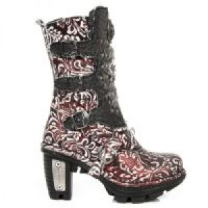  M.NEOTR045-C2 VINTAGE FLOWER POLAR ROJO DENIN NEGRO ROTO NEO -  1