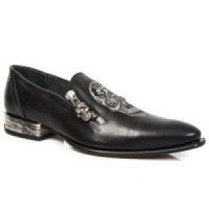  M.NW145-C1 RAW NEGRO BORDADOS GRIS VIP1 GUM NEGRO TACON VIP New Rock M.NW145-C1 -  