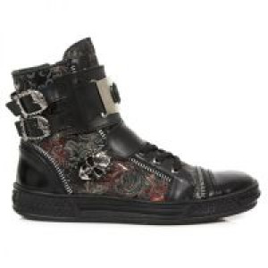  M.PS028-C3 RAW NEGRO ITALI NEGRO VINTAGE-2 FLOWER ROJO PISA -  1