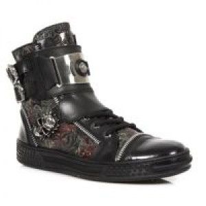  M.PS028-C3 RAW NEGRO ITALI NEGRO VINTAGE-2 FLOWER ROJO PISA -  2