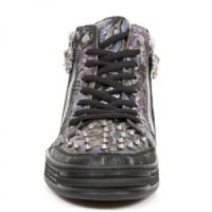  M.PS029-C3 VINTAGE FLOWER NEGRO FLOWER LILA PISA NEGRO -  3