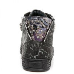  M.PS029-C3 VINTAGE FLOWER NEGRO FLOWER LILA PISA NEGRO -  5