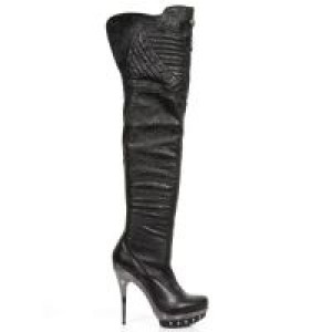  M.PUNK080-C4 RAW NEGRO NAPA PU ELASTICA VINTAGE FLOWER NEGRO -  1
