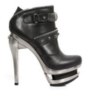  M.ROCK082-S1 NOMADA NEGRO, PULIK NEGRO, ROCK ACERO LISO -  1