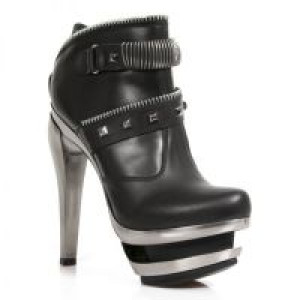 M.ROCK082-S1 NOMADA NEGRO, PULIK NEGRO, ROCK ACERO LISO -  2