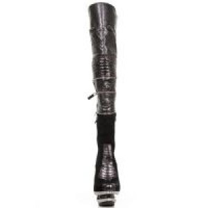  M.ROCK225-C4 PITON NEGRO GRABADO REVESS ROJO DRAMA ANTE NEG -  3
