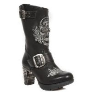    M.TR047-S1 RAW NEGRO, BORDADOS GRIS, TRAIL NEGRO TACON ACERO New Rock M.TR047-S1 -  