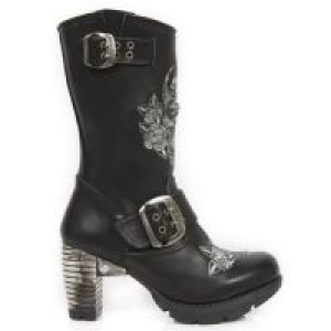    M.TR047-S1 RAW NEGRO, BORDADOS GRIS, TRAIL NEGRO TACON ACERO New Rock M.TR047-S1 -  