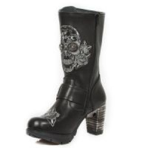    M.TR047-S1 RAW NEGRO, BORDADOS GRIS, TRAIL NEGRO TACON ACERO New Rock M.TR047-S1 -  
