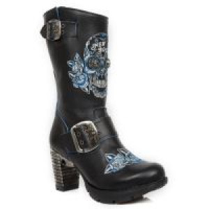  M.TR047-S2 RAW NEGRO, BORDADOS AZUL, TRAIL NEGRO TACON ACERO New Rock M.TR047-S2 -  