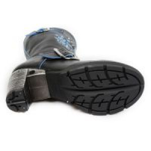  M.TR047-S2 RAW NEGRO, BORDADOS AZUL, TRAIL NEGRO TACON ACERO -  6