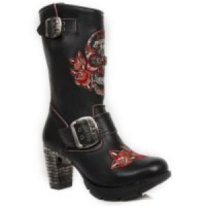  M.TR047-S3 RAW NEGRO, BORDADOS ROJOS, TRAIL NEGRO TACON ACER New Rock M.TR047-S3 -  