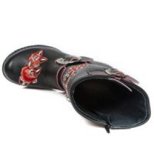  M.TR047-S3 RAW NEGRO, BORDADOS ROJOS, TRAIL NEGRO TACON ACER -  7