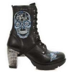  M.TR048-S2 RAW NEGRO, BORDADOS AZUL, TRAIL NEGRO ACERO -  1