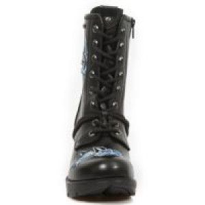  M.TR048-S2 RAW NEGRO, BORDADOS AZUL, TRAIL NEGRO ACERO -  3