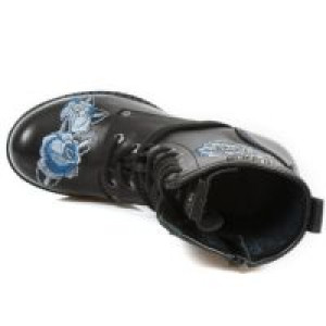  M.TR048-S2 RAW NEGRO, BORDADOS AZUL, TRAIL NEGRO ACERO -  7