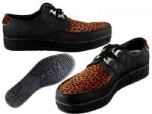  Itali Negro Pelo Leopardo Crepe Negro New Rock New Rock 2401-S2 -  