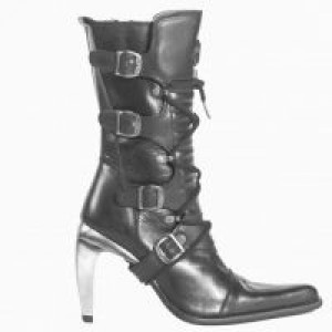  9373 Itali Negro Rock Negro Malicia Tacon  Acero New Rock 9373 -  