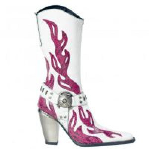  7901 Napa Blanca Serpiente Fucsia Bull Tacon New Rock 7901 -  