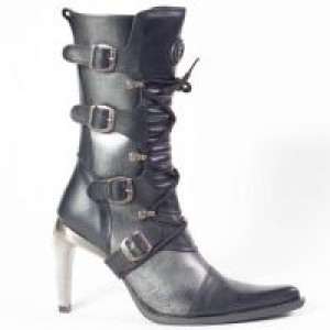   ITALI Y ROCK NEGRO, MALICIA TACON ACERO New Rock M.9373-S1 -  