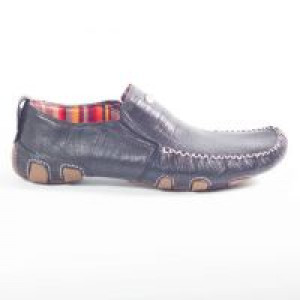   46094 Black Leather Driver Miel New Rock New Rock 46094 -  