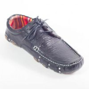  46096 Black Leather Driver Miel New Rock New Rock 46096 -  