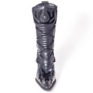    9591 Itali Negro Charol Negro Malizia Tacon Acero New Rock 9591 -  