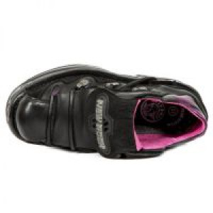     +M.1075-S6 CRUST NEGRO, FLORAL ANTE NEGRO, BOX FUCSIA-METAL New Rock M.1075-S6 -  
