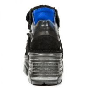    M.1075-S5 CRUST NEGRO, FLORAL ANTE NEGRO, BOX AZUL-METAL -  3