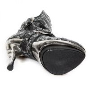   VINTAGE FLOWER GLITTER PLATA, PLATF. ACERO PUNK LISO, TACON COBRA ACERO-NEGRO New Rock M.PUNK098X-S11 -  
