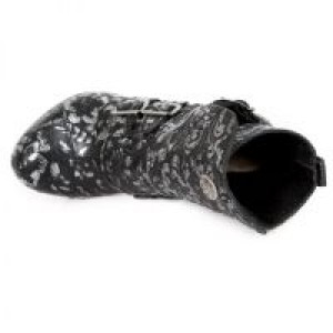   VINTAGE FLOWER GLITTER PLATA, PLATF. ACERO PUNK LISO, TACON COBRA ACERO-NEGRO New Rock M.PUNK098X-S11 -  
